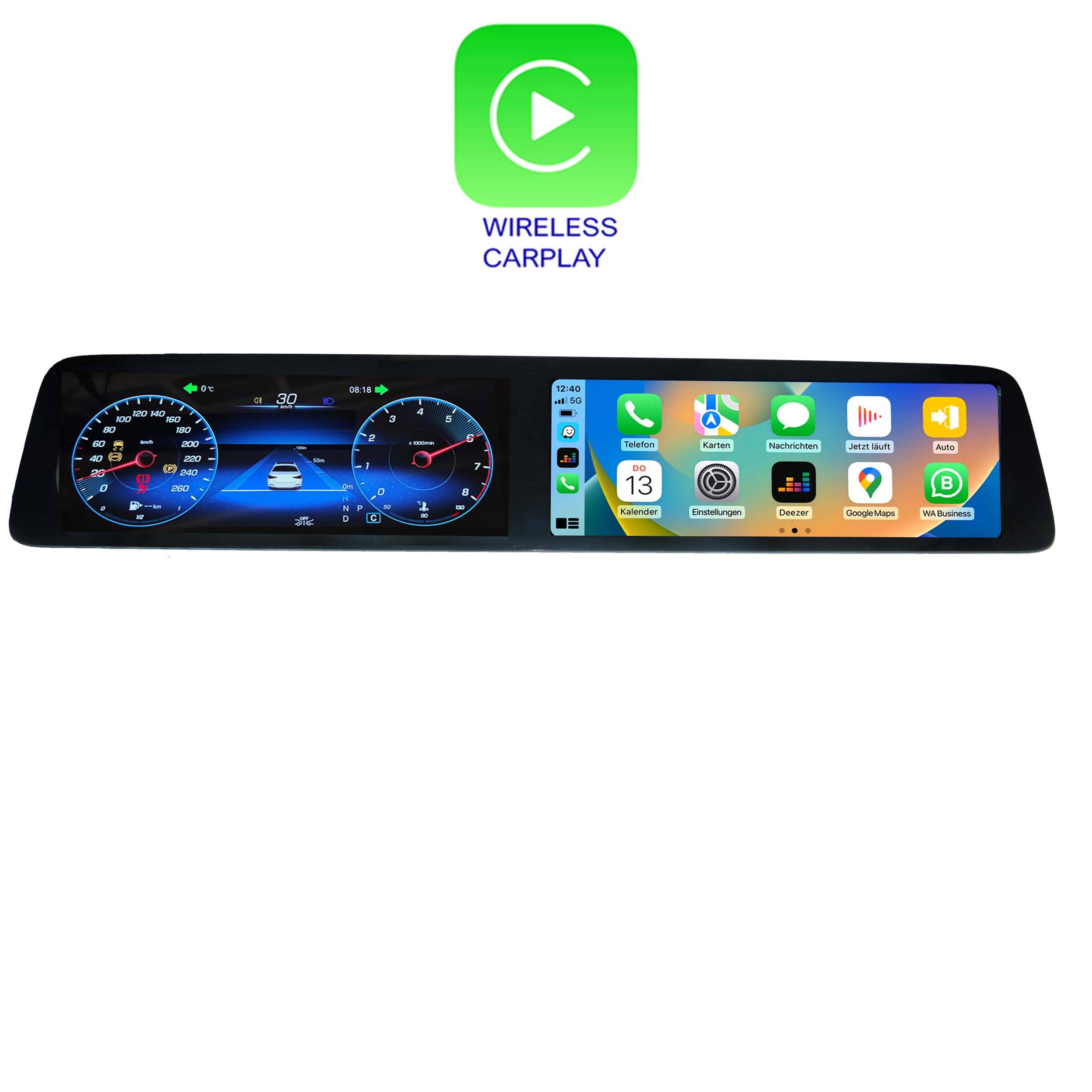 Für Mercedes E-Klasse W213 NTG 5.5 12+12" Touchscreen Android GPS Navi CarPlay