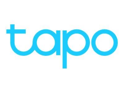 Blaues 'tapo'-Logo auf weißem Hintergrund.