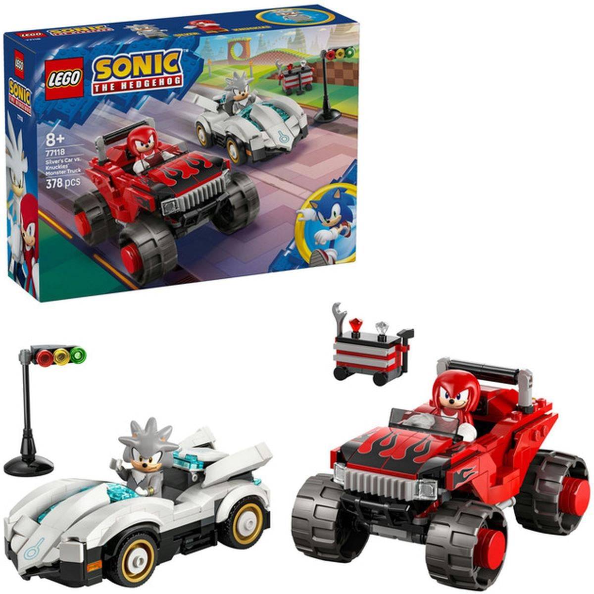 LEGO Sonic The Hedgehog Silvers Auto vs. Knuckles’ Monstertruck (77118)