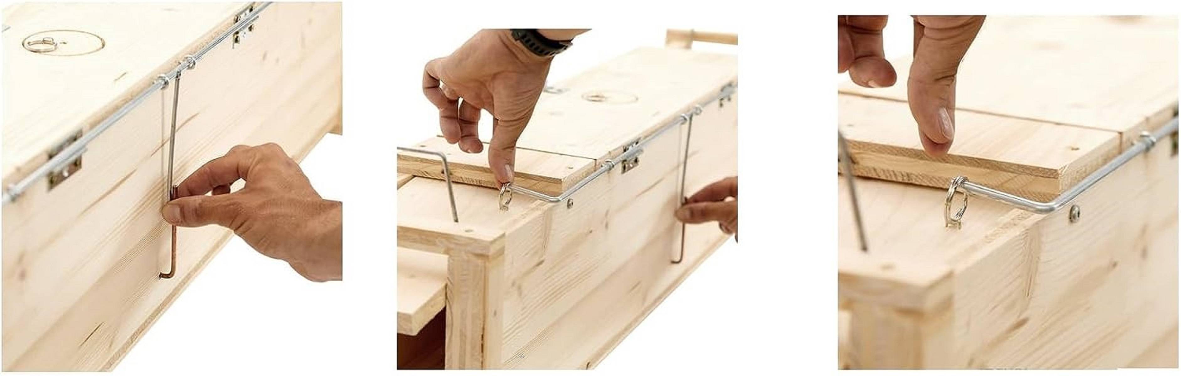 Neustanlo - Holzkastenfalle für Marder - zum schonenden Lebendfang von Mardern, Iltis und Katzen - ohne Schlagkraft - aus hochwertigen Fichtenholz