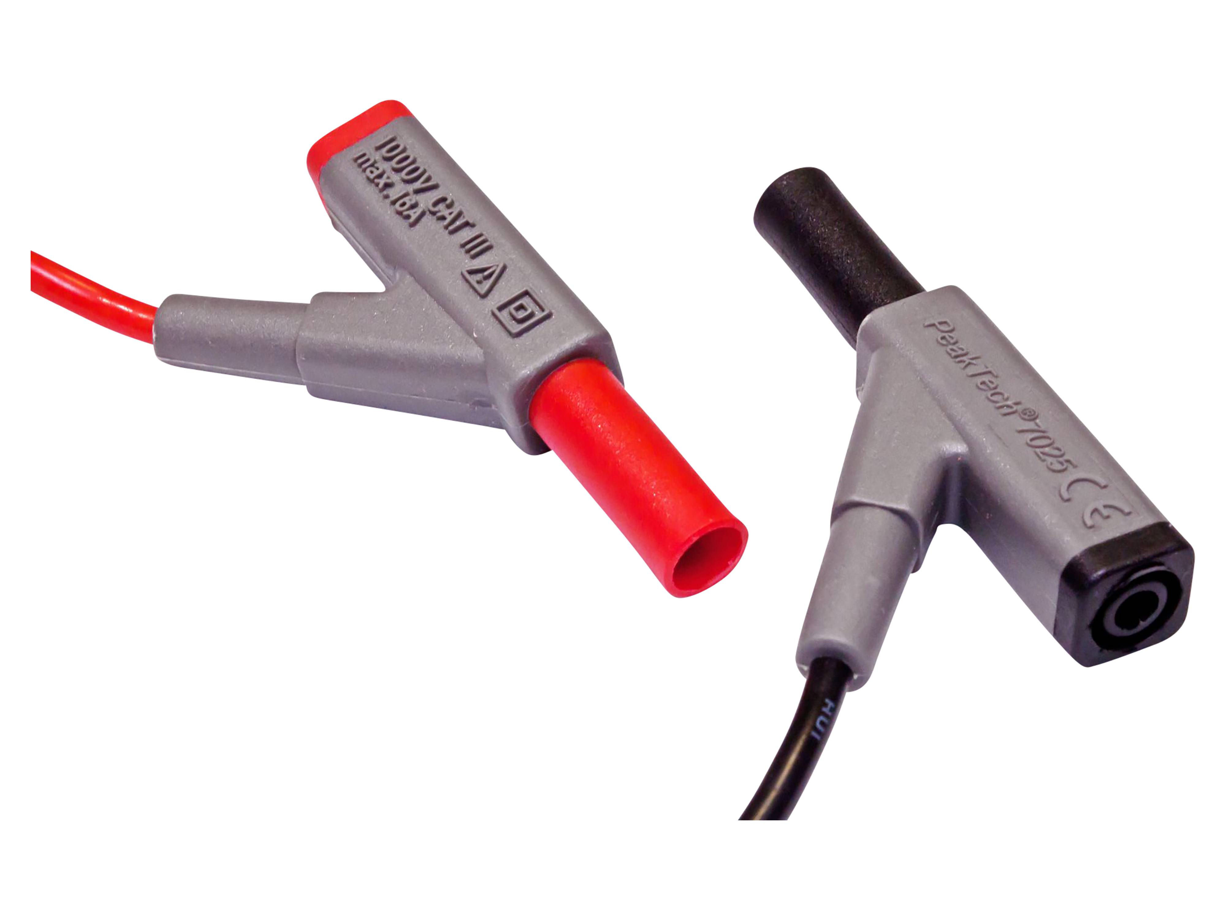 PEAKTECH Prüfleitungen P 7025, für Digital Multimeter, mit Kupplung
