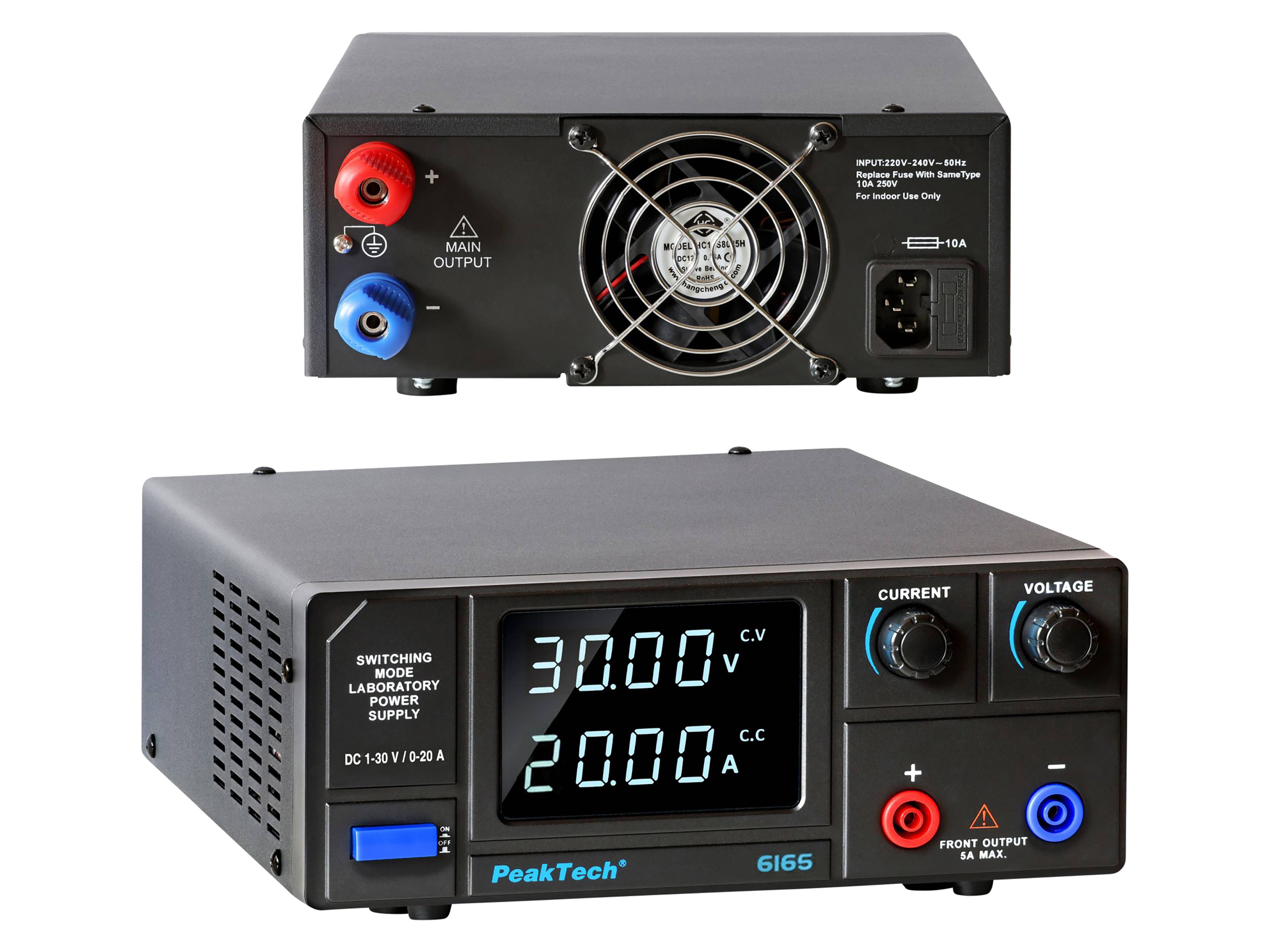 PEAKTECH Labornetzgerät P 6165, 1...30 V, 0...20 A, 600 W