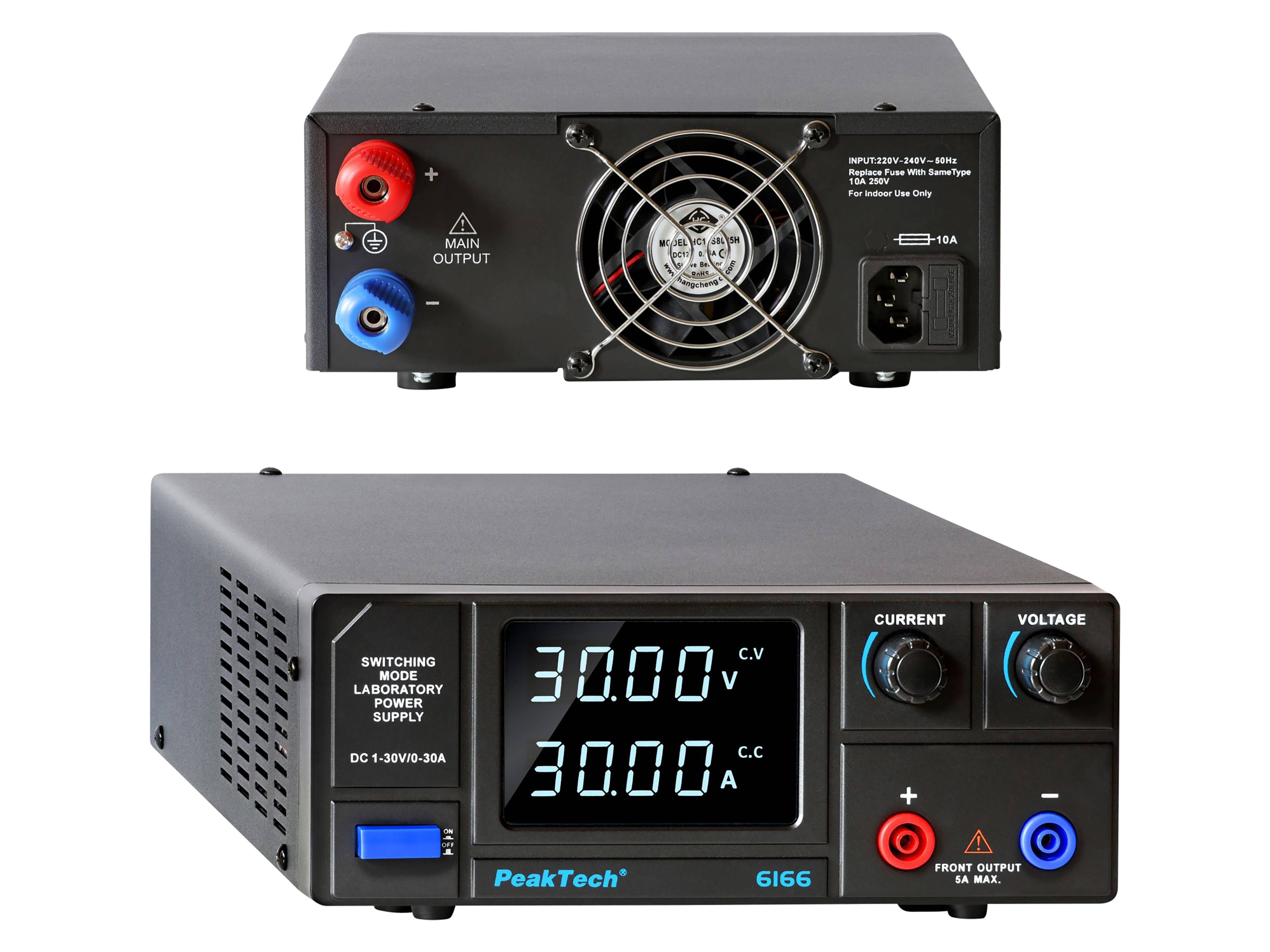 PEAKTECH Labornetzgerät P 6166, 1...30 V, 1...30 A, 900 W