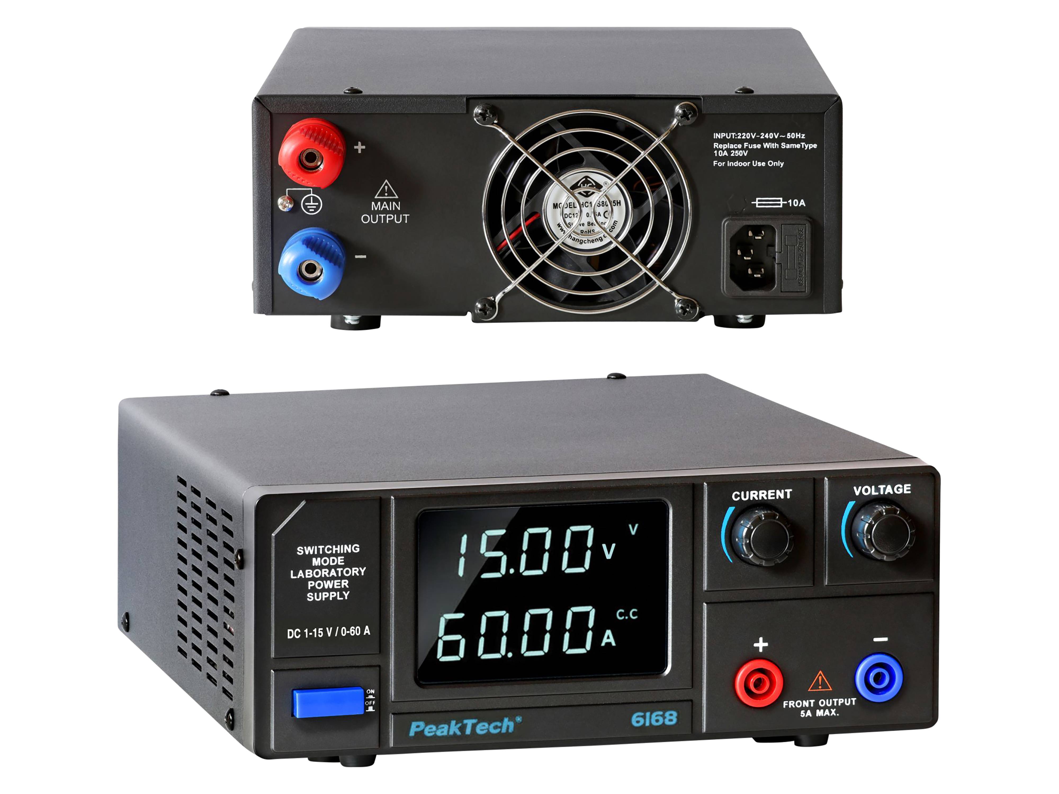 PEAKTECH Labornetzgerät P 6168, 1...15 V, 0...60 A, 900 W