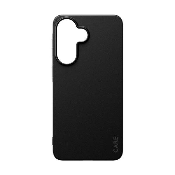 Schwarze Smartphone-Hülle von hinten gezeigt, mit einem großen Dual-Objektiv-Kameraausschnitt oben links und 