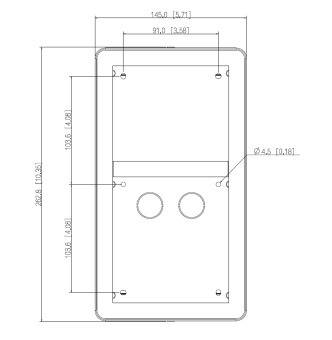 Dahua - VTM26R2 - 2 Modul Aufputz Regendach - B, - 2 Modul Aufputz Regendach - Material: Aluminium - Abmessung (HxBxT):