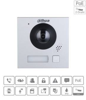 Dahua - VTO4202F-P1 - Kamera Modul 1 Knopf - Hybrid, - Modulare Gegensprechanlage mit 1 Knopf Taste - IP oder 2-Draht (