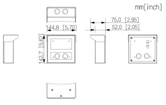 Dahua - VTM75 - 1 Modul Aufputz Regendach, - 1 Modul Aufputz Regendach - Material: Aluminium - Abmessungen (HxBxT): 142