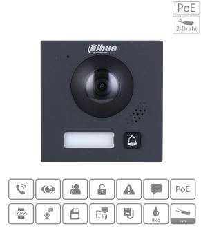 Dahua - VTO4202FB-P1 - Kamera Modul 1 Knopf - Hybrid - Black, - Modulare Gegensprechanlage - IP oder 2-Draht (Hybrid) -