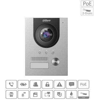 Dahua - VTO2202F-P-S3 - Kamera - Hybrid, - Gegensprechanlage - IP oder 2-Draht (Hybrid) - 2MP CMOS - Material: Aluminiu