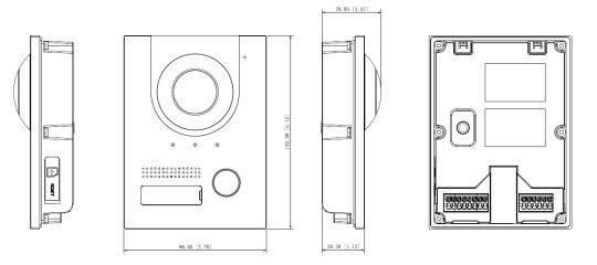 Dahua - VTO2202F-P-S3-Black - Kamera - Hybrid, - Gegensprechanlage - IP oder 2-Draht (Hybrid) - 2MP CMOS - Material: Al