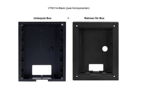 Dahua - VTM114-Black - Unterputz Box, - Unterputz Box für VTO2202F-P/-S2-Black - Material: Aluminium - Zwei Komponenten