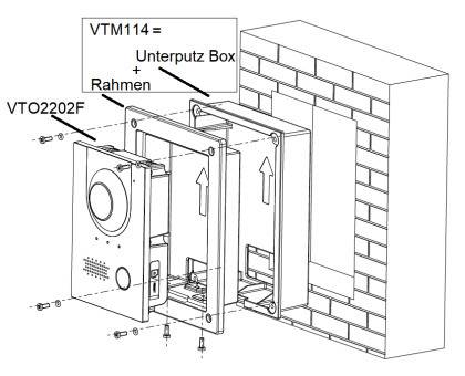 Dahua - VTM114-Black - Unterputz Box, - Unterputz Box für VTO2202F-P/-S2-Black - Material: Aluminium - Zwei Komponenten