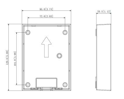 Dahua - VTM115-Black - Aufputz Box, - Aufputz Box für VTO2202F-P-Black - Material: Aluminium - Abmessungen (HxBxT): 129