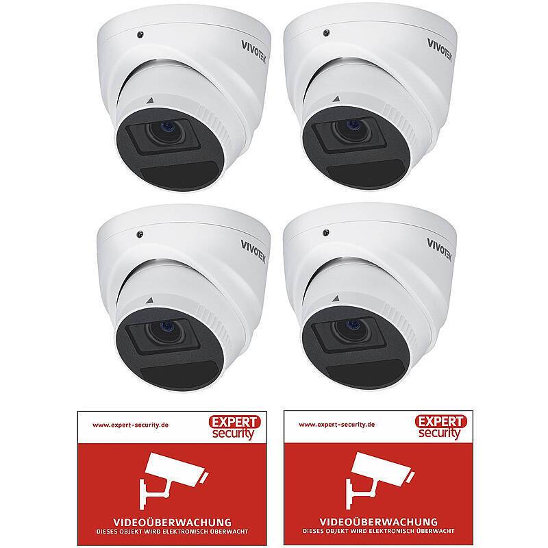 4er Kamera-Set VIVOTEK IT9380-HTV-V2 5MPx IR PoE, Mit intelligentem Cyberschutz für Ihr Firmennetzwerk: Mehrstufige Erk