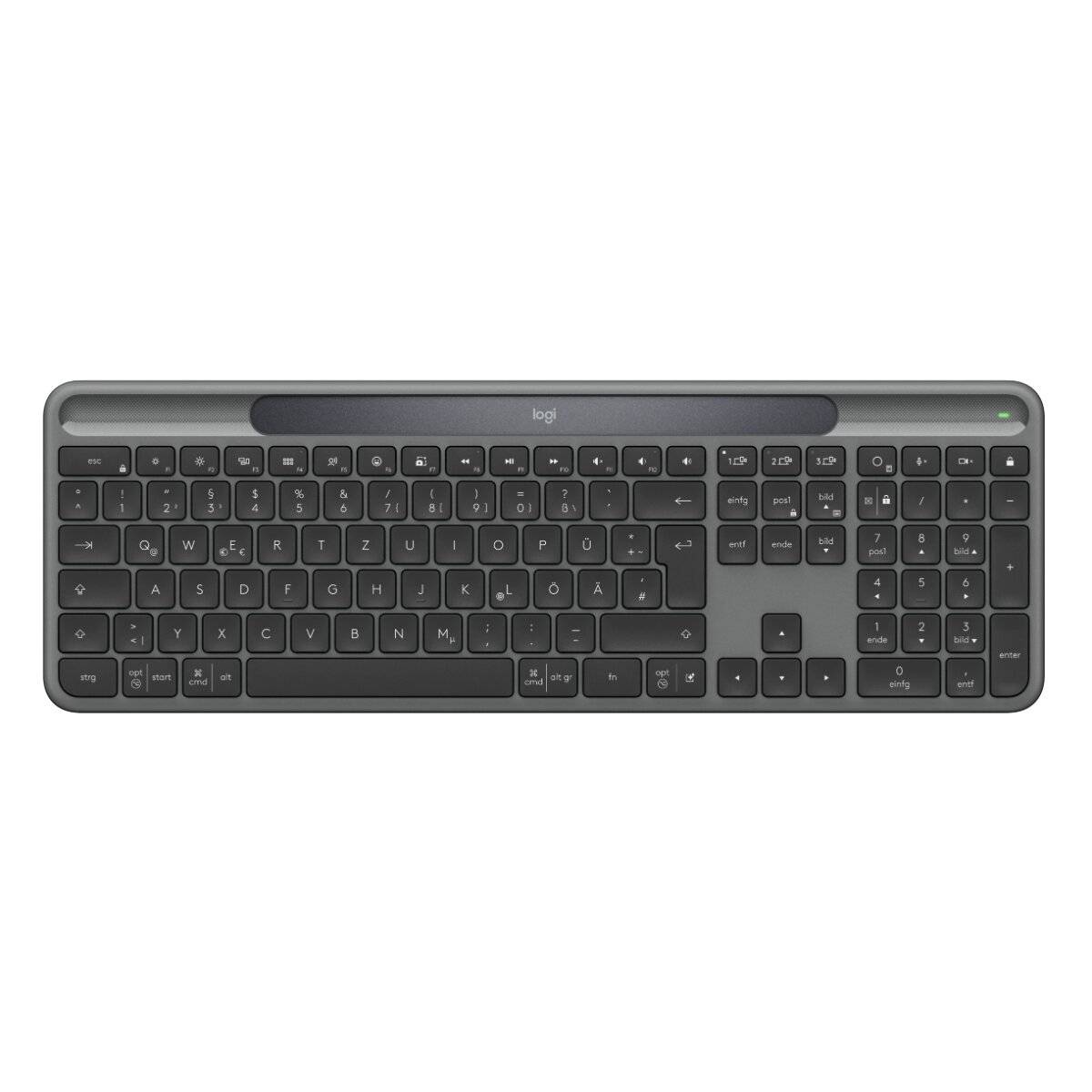 Logitech Signature Slim Solar+ K980 kabellose Tastatur Solar LightCharge Bluetooth Easy Switch Ziffernblock