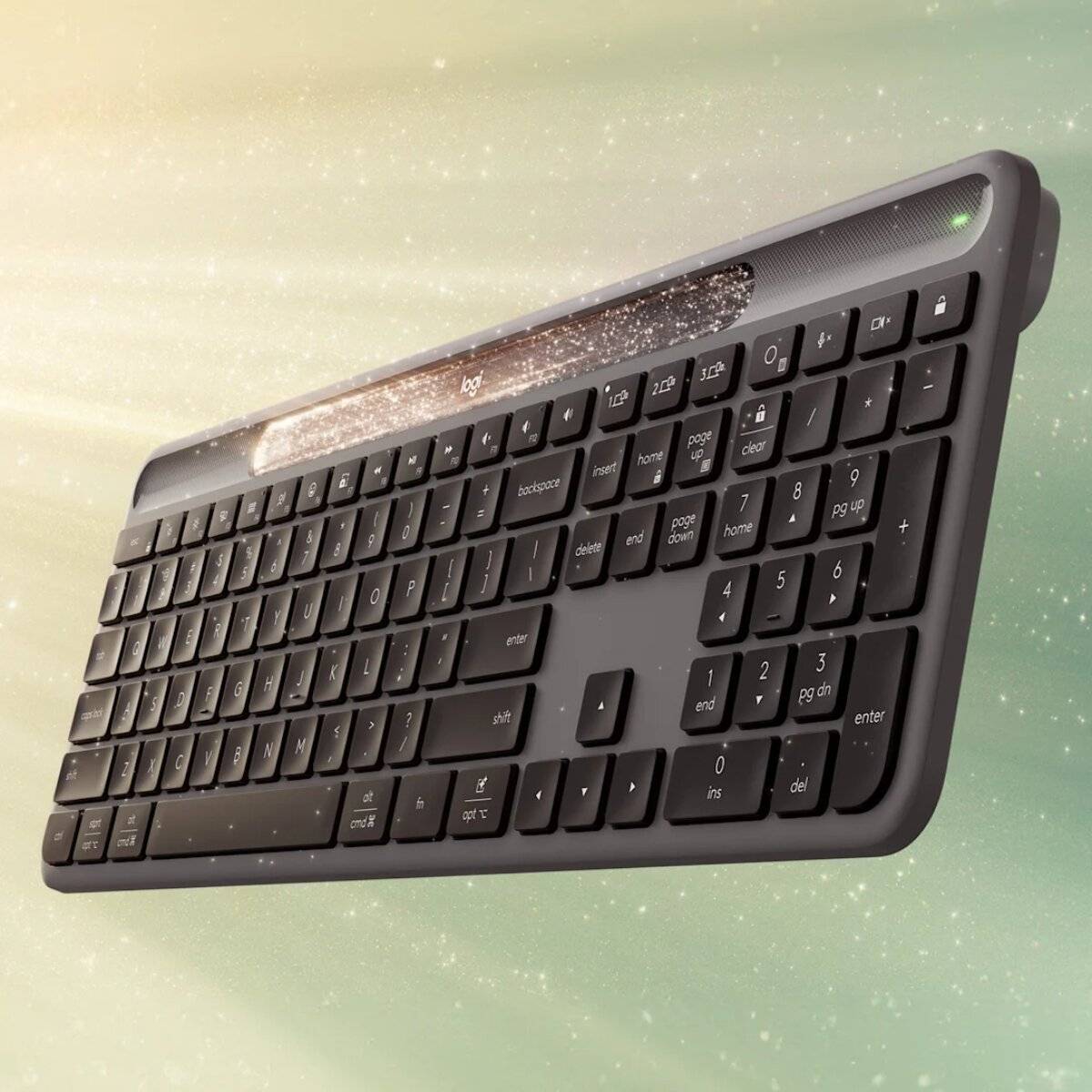 Logitech Signature Slim Solar+ K980 kabellose Tastatur Solar LightCharge Bluetooth Easy Switch Ziffernblock