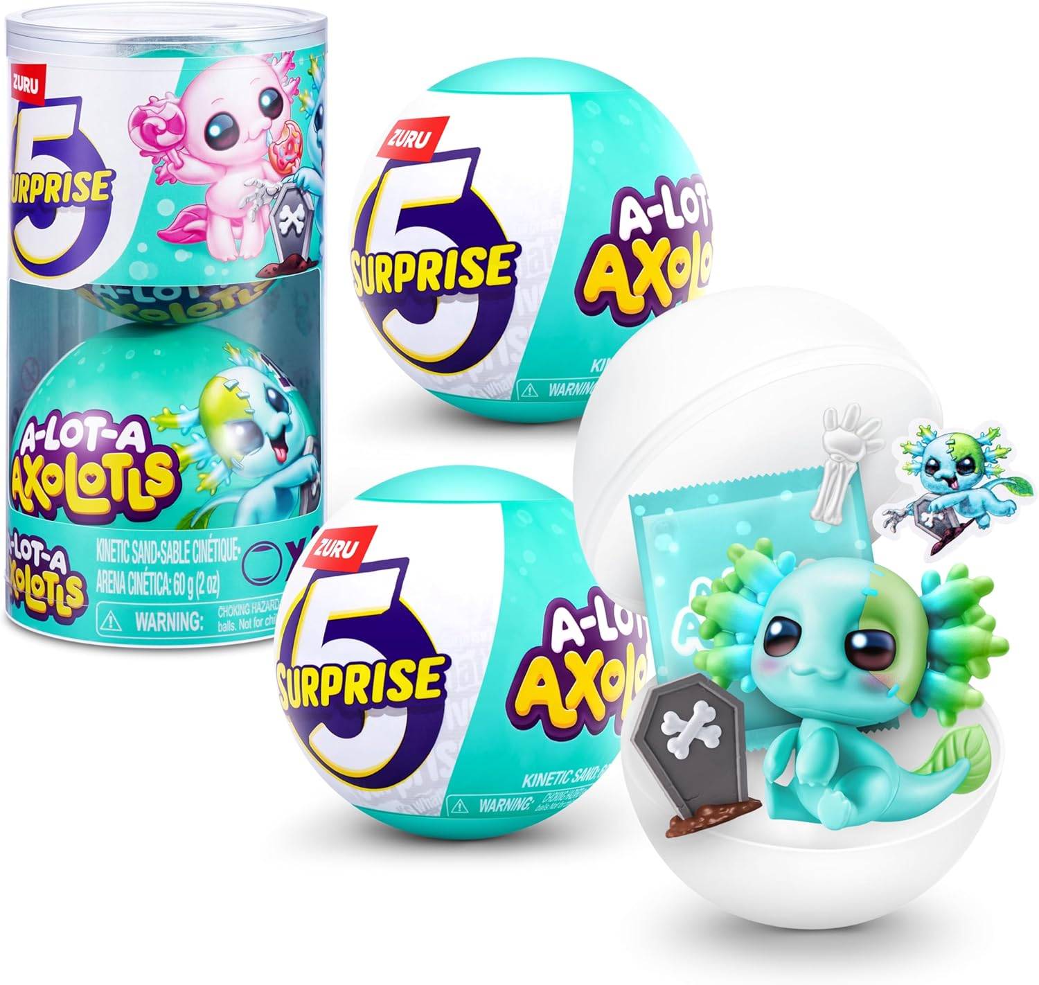 ZURU 77650 - 5 Surprise A-Lot-A Axolotls - Überraschungskugel (2er Set)