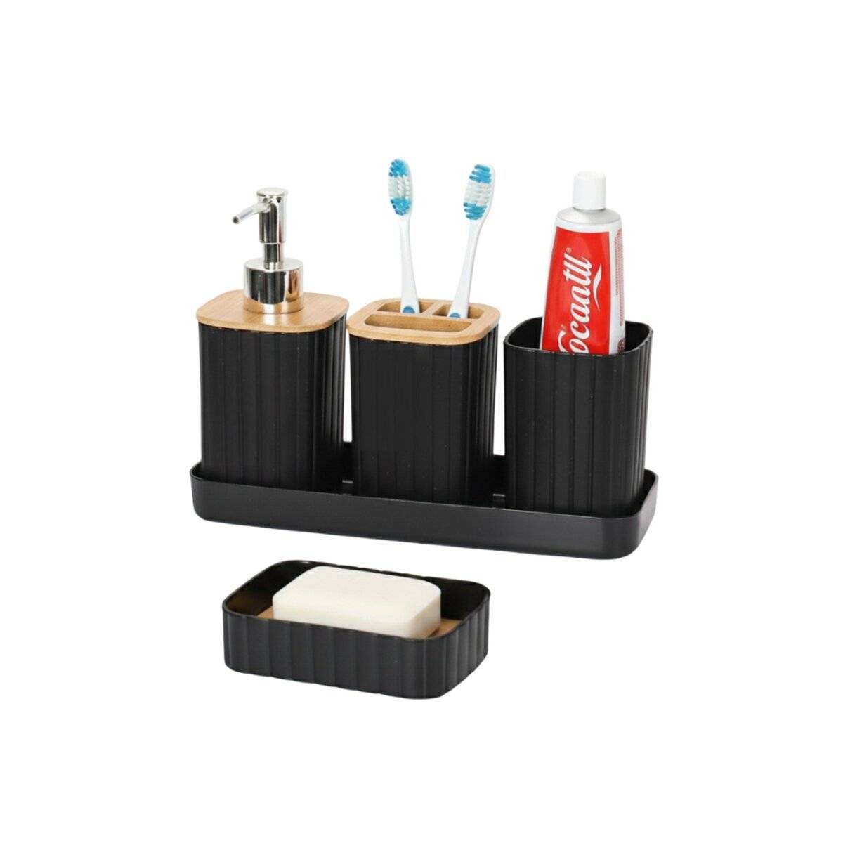 Badezimmer-Set 5-tlg – Modernes Zubehör für Bad & Gäste-WC