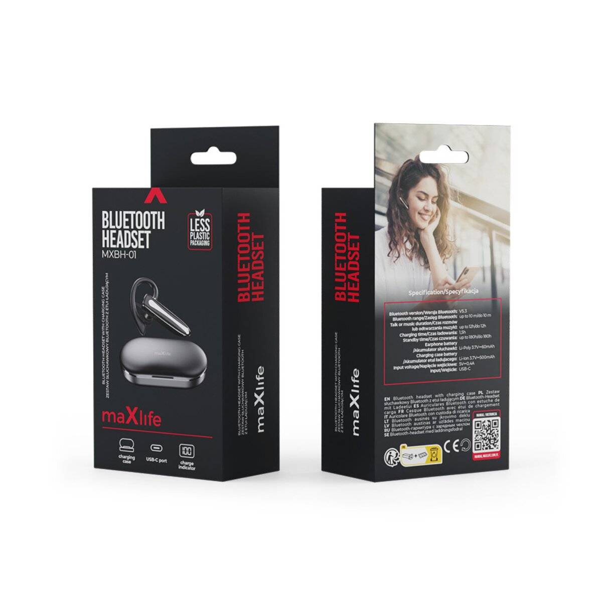Maxlife MXBH-01 Kabellose In-Ear Kopfhörer mit Ladecase
