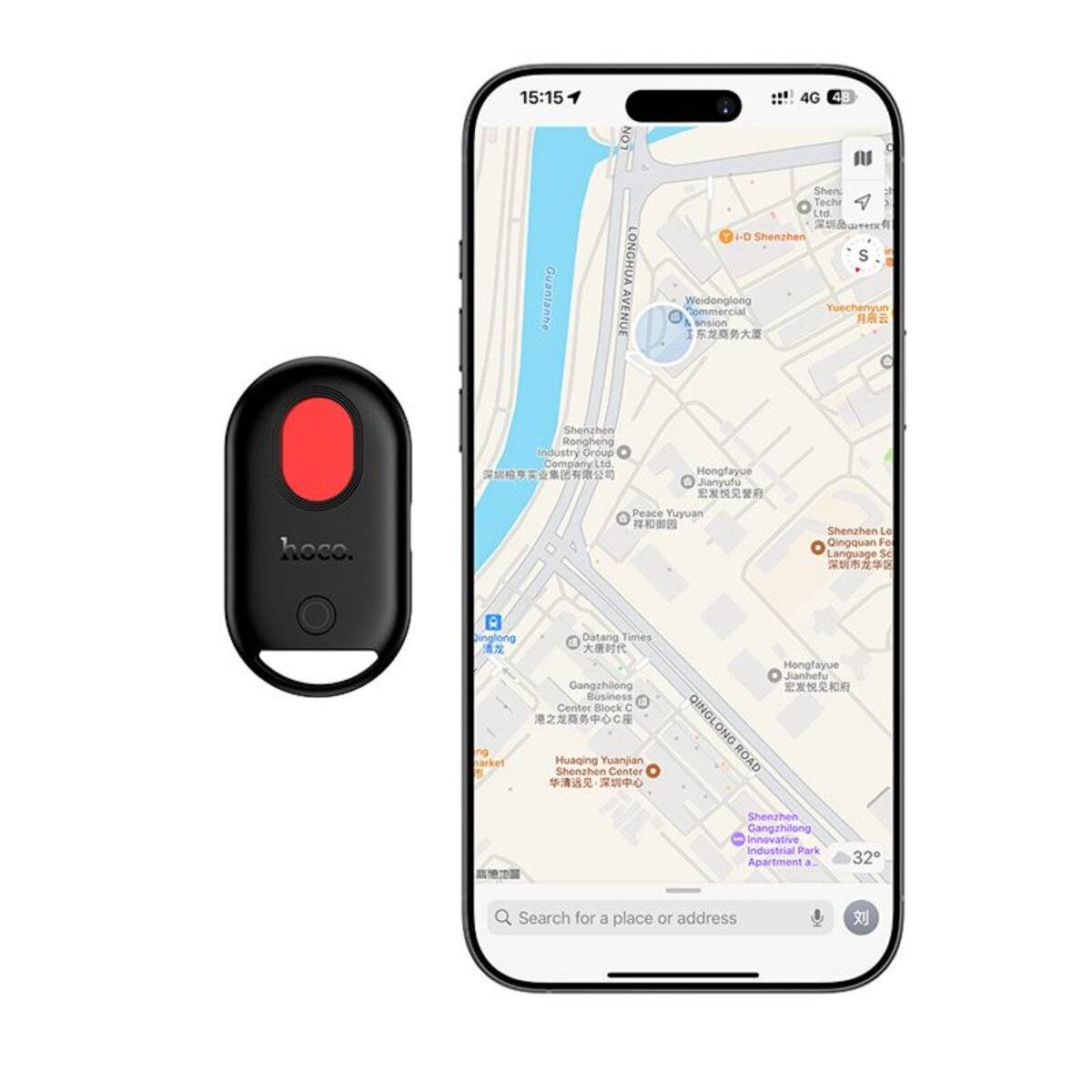 Hoco E95 Locator kompatibel mit Find-My mit Kamera-Detektor Schwarz