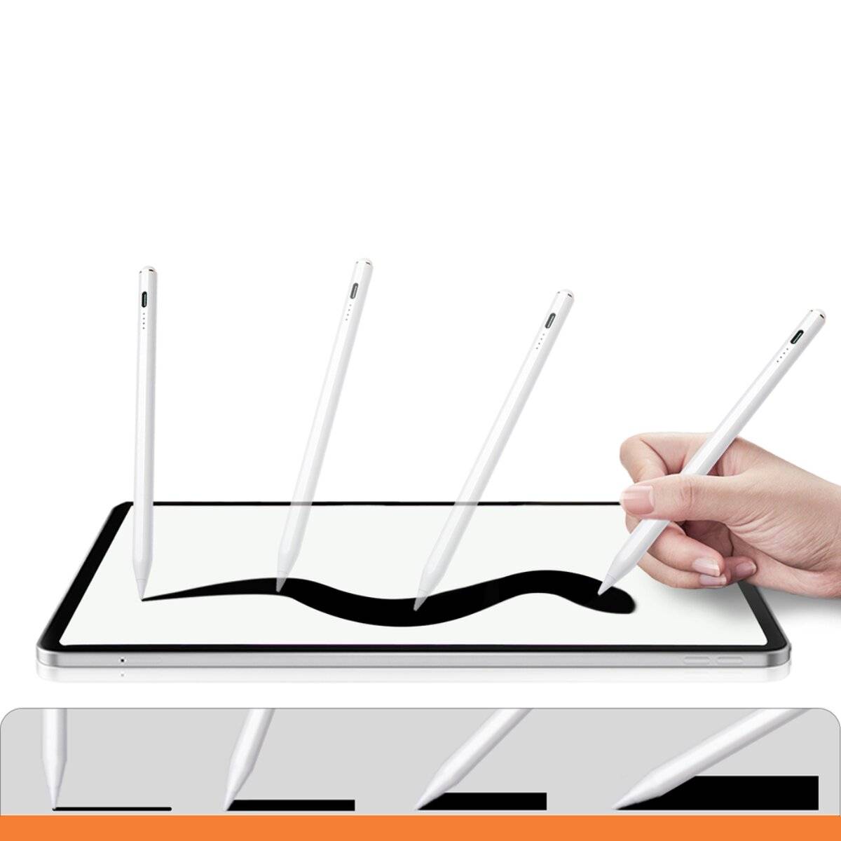 Joyroom JR-X9S Aktiv-Stylus mit 2 austauschbaren Spitzen und Handballenerkennung  Weiß