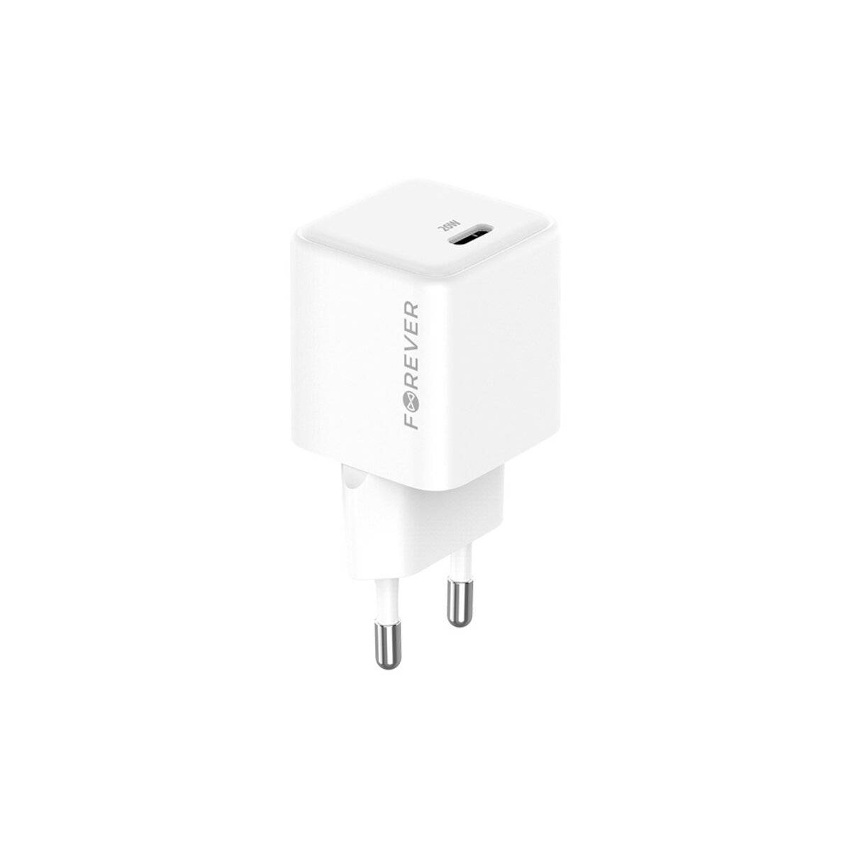 Forever TC-08 GaN Schnellladegerät 20W USB-C Power Delivery  Weiß