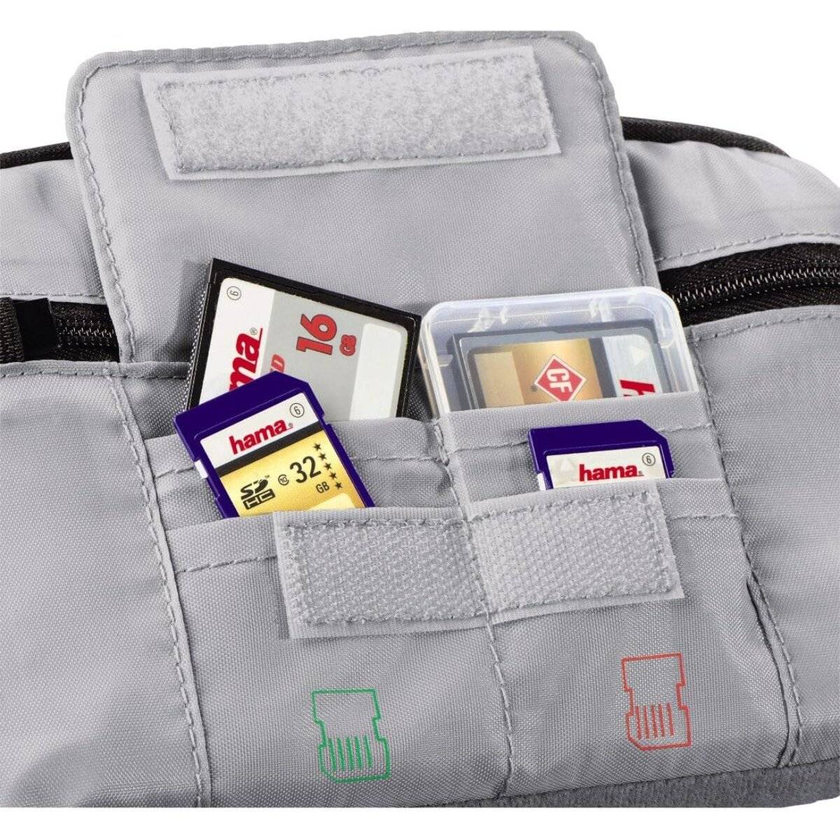 Hama Kameratasche Rexton 110 für Spiegelreflexkamera mit Objektiv  wetterfest, gepolstert, schwarz