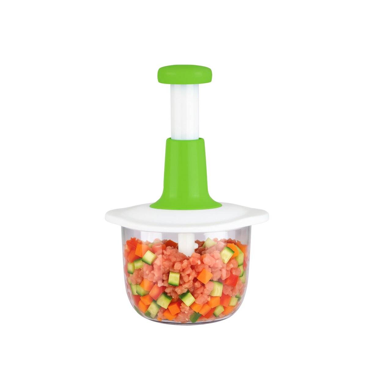 Manueller Multischneider & Zerkleinerer - 2000 ml, Weiß/Grün