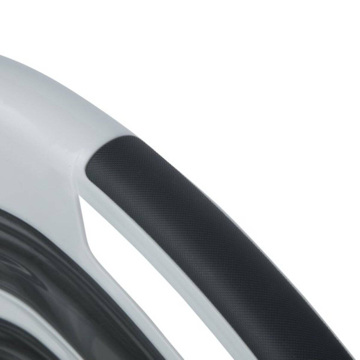 Faltbare Universalwanne/Wäschekorb, universell für Haushalt, Camping oder Garten - Weiß-Dunkelgrau