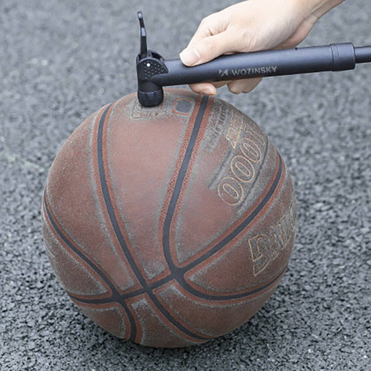 Wozinsky WPR-01 Fahrradpumpe Handpumpe 5,5 bar 80 psi Presta Schrader kompakt 24 cm Nylon Schwarz