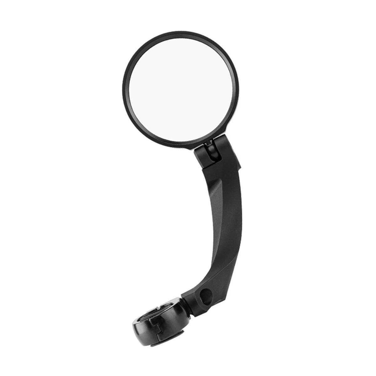 Wozinsky WLR-01I Fahrrad Rückspiegel links 75 x 75 mm 360° drehbar Lenker 20 bis 24 mm Arm 12,5 cm Schwarz
