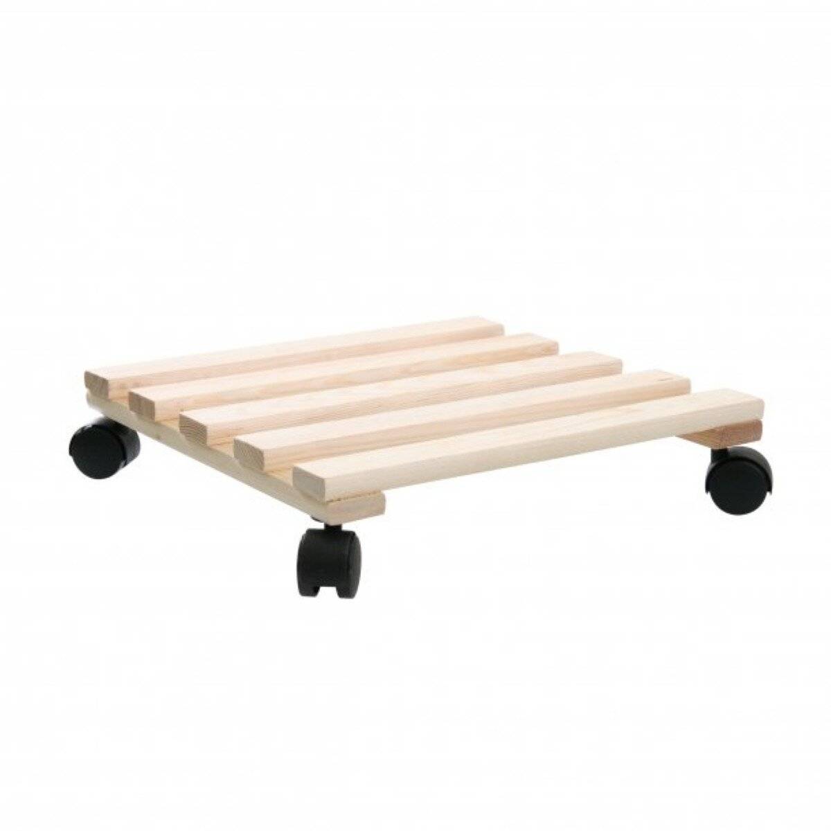 Pflanzenroller 35 x 35 cm - max 100 kg, mit 4 Rollen, für Garten, Terrasse & Balkon