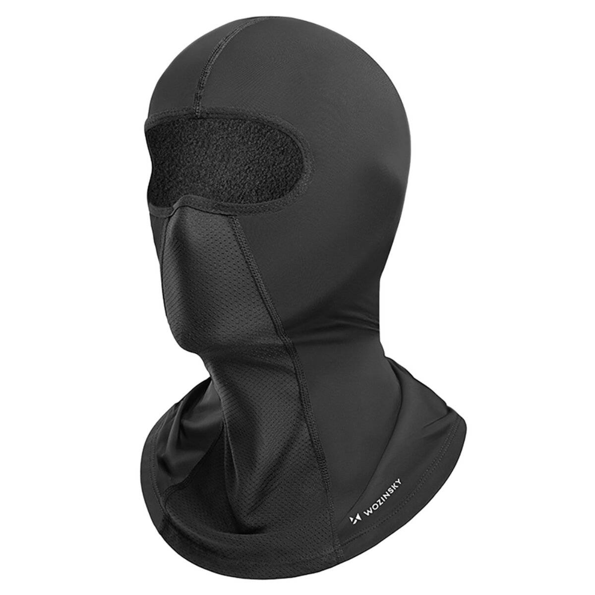Wozinsky WKM-03B Winter Sturmhaube Gesichtsmaske für Motorrad Fahrrad mit Isolierung Atemzone große Augenöffnung Schwarz