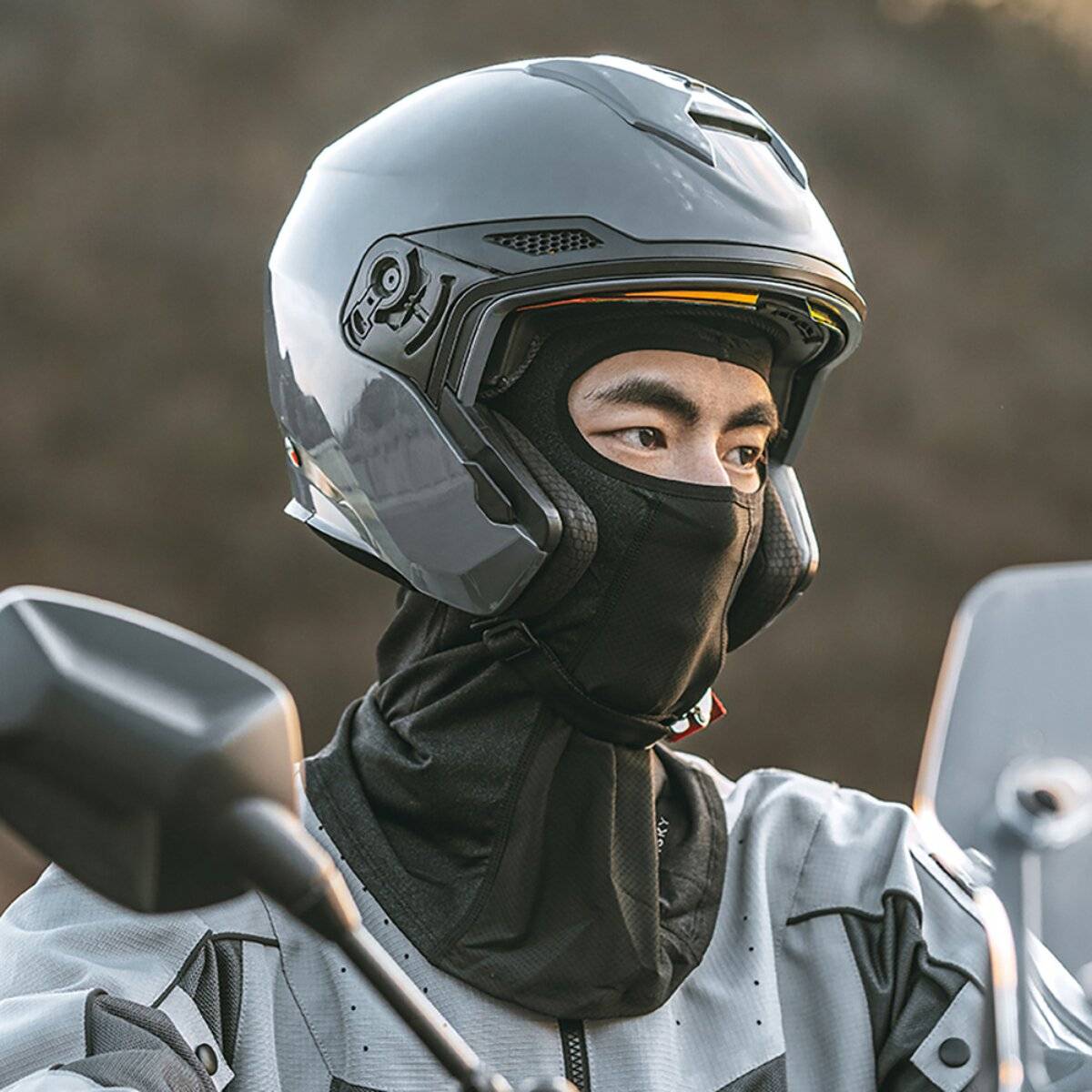 Wozinsky WKM-03B Winter Sturmhaube Gesichtsmaske für Motorrad Fahrrad mit Isolierung Atemzone große Augenöffnung Schwarz