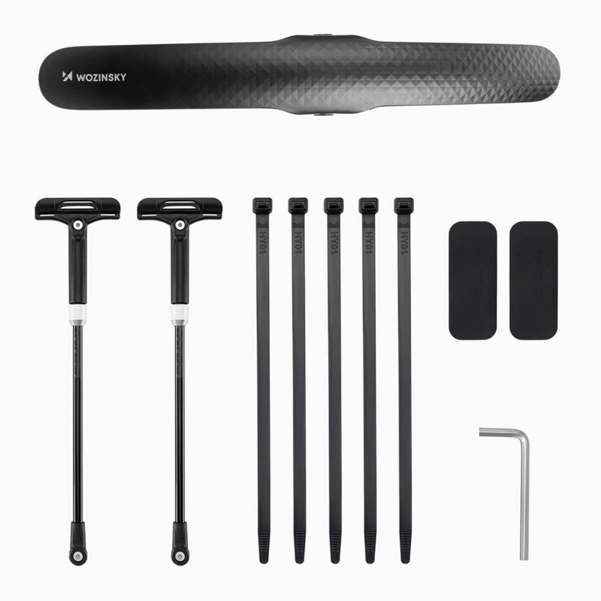 Wozinsky WBR-01 universelles Fahrradschutzblech verstellbar 2832 cm Schwarz