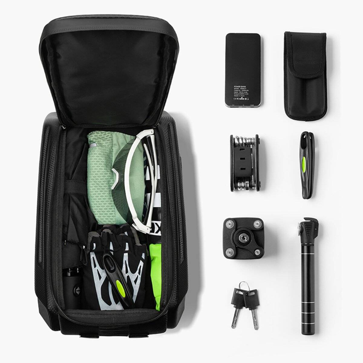 Wozinsky WSR-01B Fahrradtasche Gepäckträger 9 L wasserdicht Schwarz