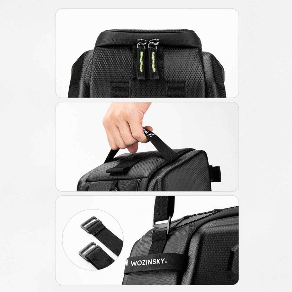 Wozinsky WSR-01B Fahrradtasche Gepäckträger 9 L wasserdicht Schwarz