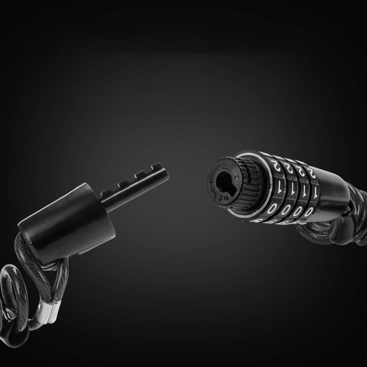 Wozinsky WBN-01R Kabelschloss 1,5 m 4-stellig wasserdicht Schwarz