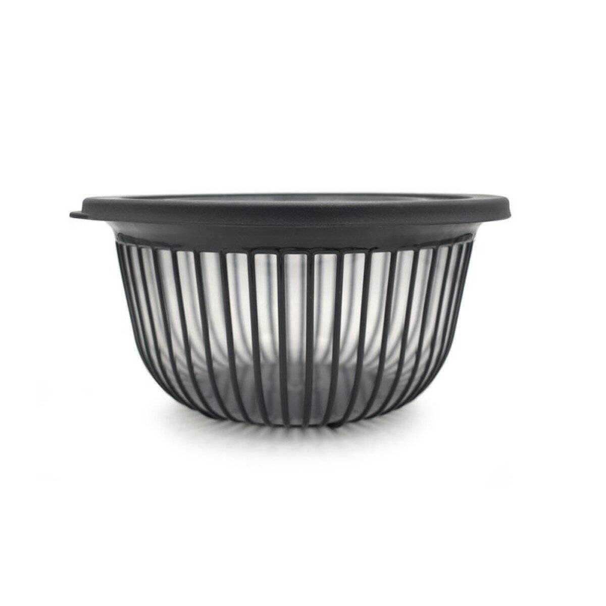 Aufbewahrungsschüssel mit luftdichtem Deckel in Stripe-Design - Anthrazit 2000 ml