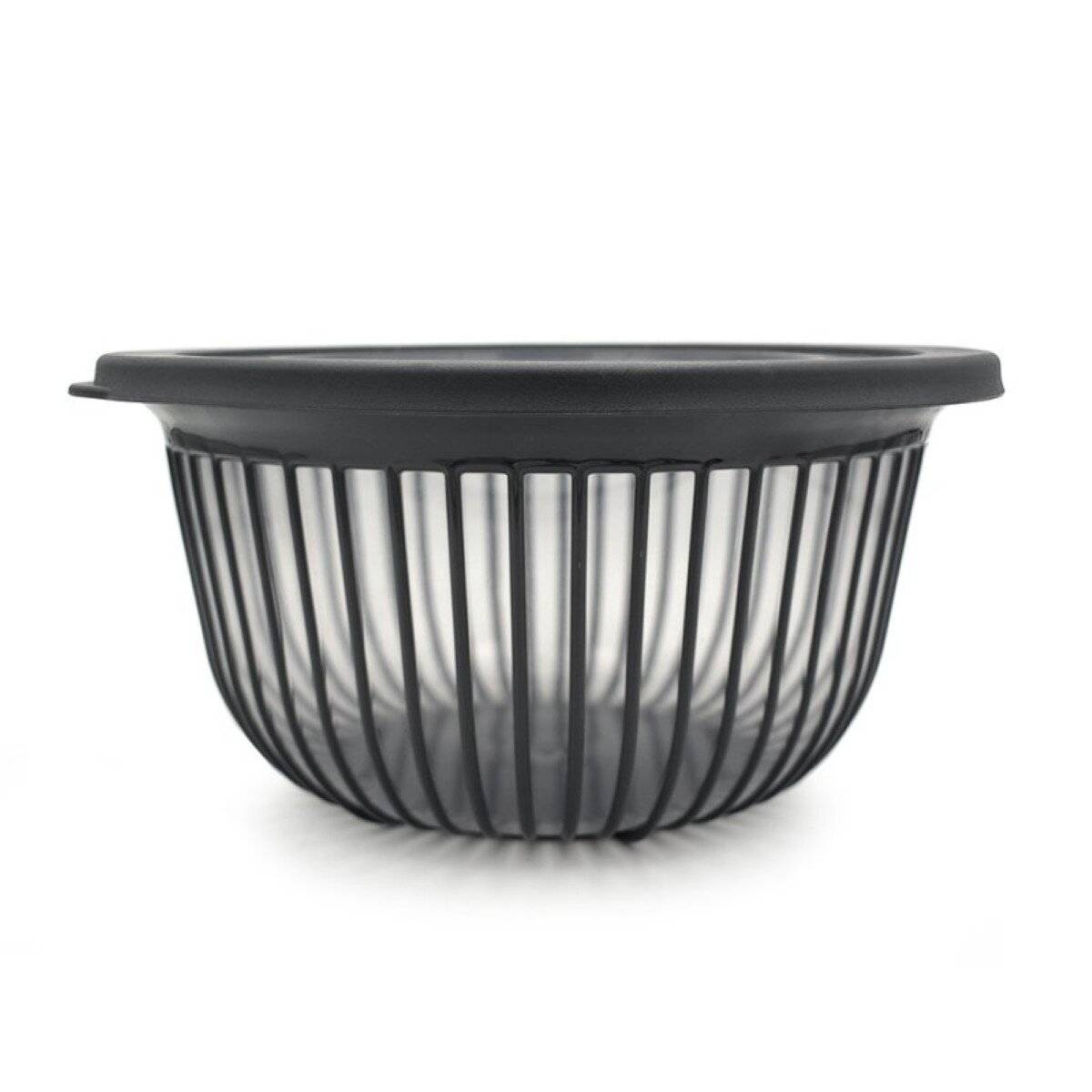 Aufbewahrungsschüssel mit luftdichtem Deckel in Stripe-Design - Anthrazit 3000 ml