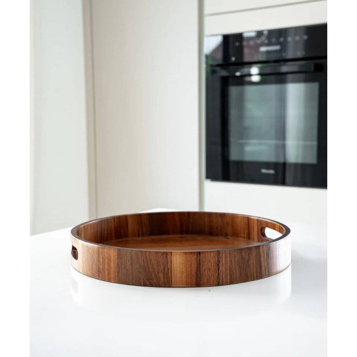 Akazie Terra Serviertablett aus Akazienholz ø35 cm - langlebig & vielseitig einsetzbar