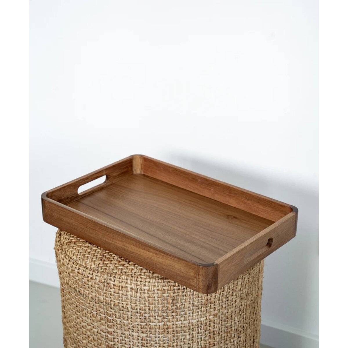 Akazie Tora Serviertablett aus Akazienholz - langlebig & vielseitig einsetzbar 35 × 25,5 × 5 cm