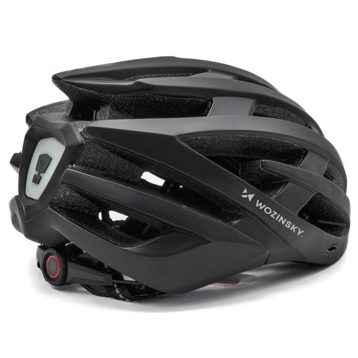Wozinsky MTB-Fahrradhelm mit USB-Rücklicht Größe L 5762 cm Schwarz
