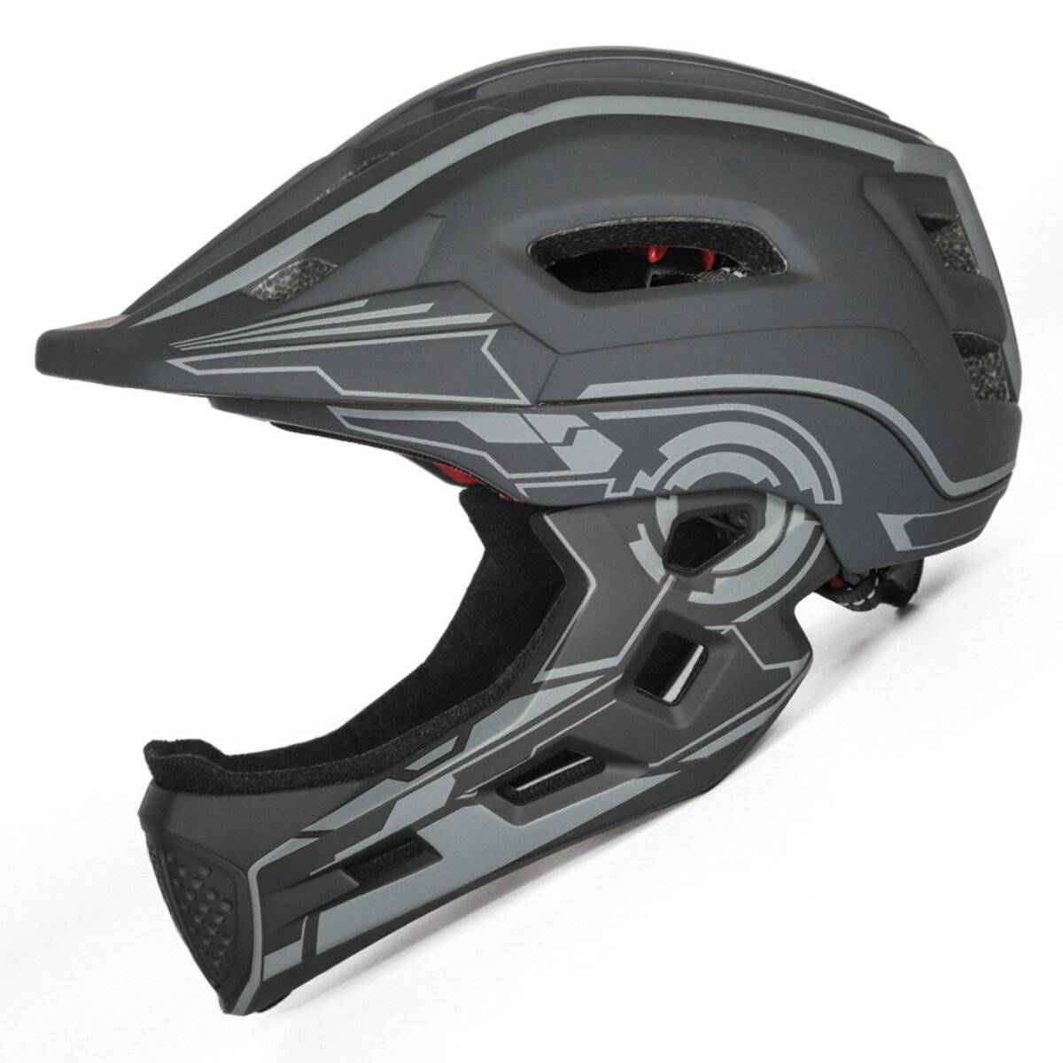 Wozinsky Kinder-Integralhelm mit USB-Rücklicht Größe S 5256 cm Grau