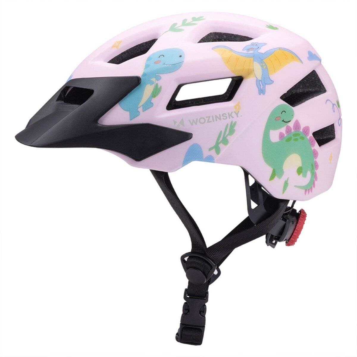 Wozinsky Kinder-Mountainbikehelm mit abnehmbarem Visier 360° System XS Rosa