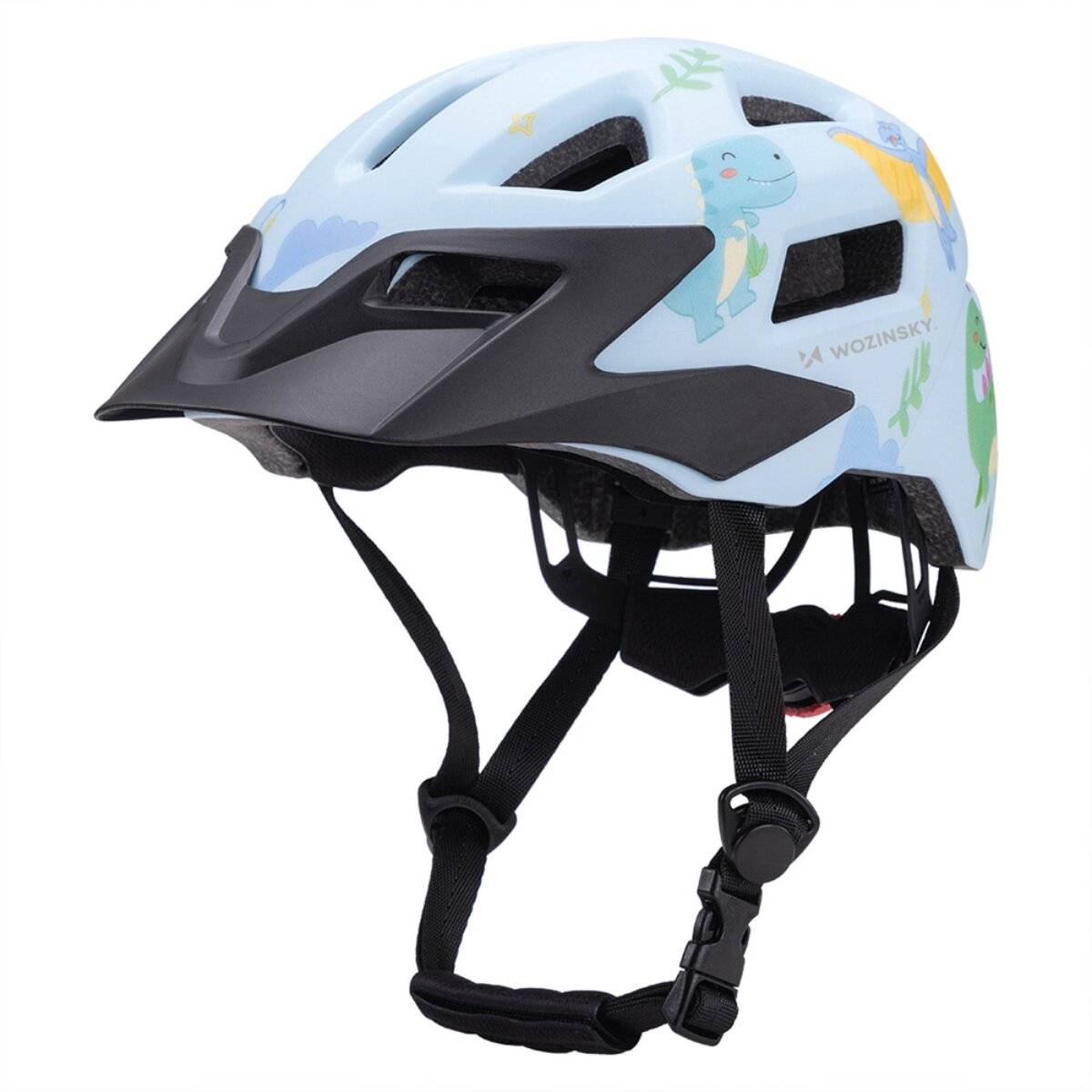 Wozinsky Kinder-Mountainbikehelm mit abnehmbarem Visier 360° System XS Hellblau