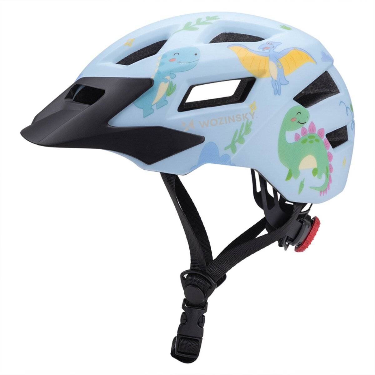 Wozinsky Kinder-Mountainbikehelm mit abnehmbarem Visier 360° System XS Hellblau