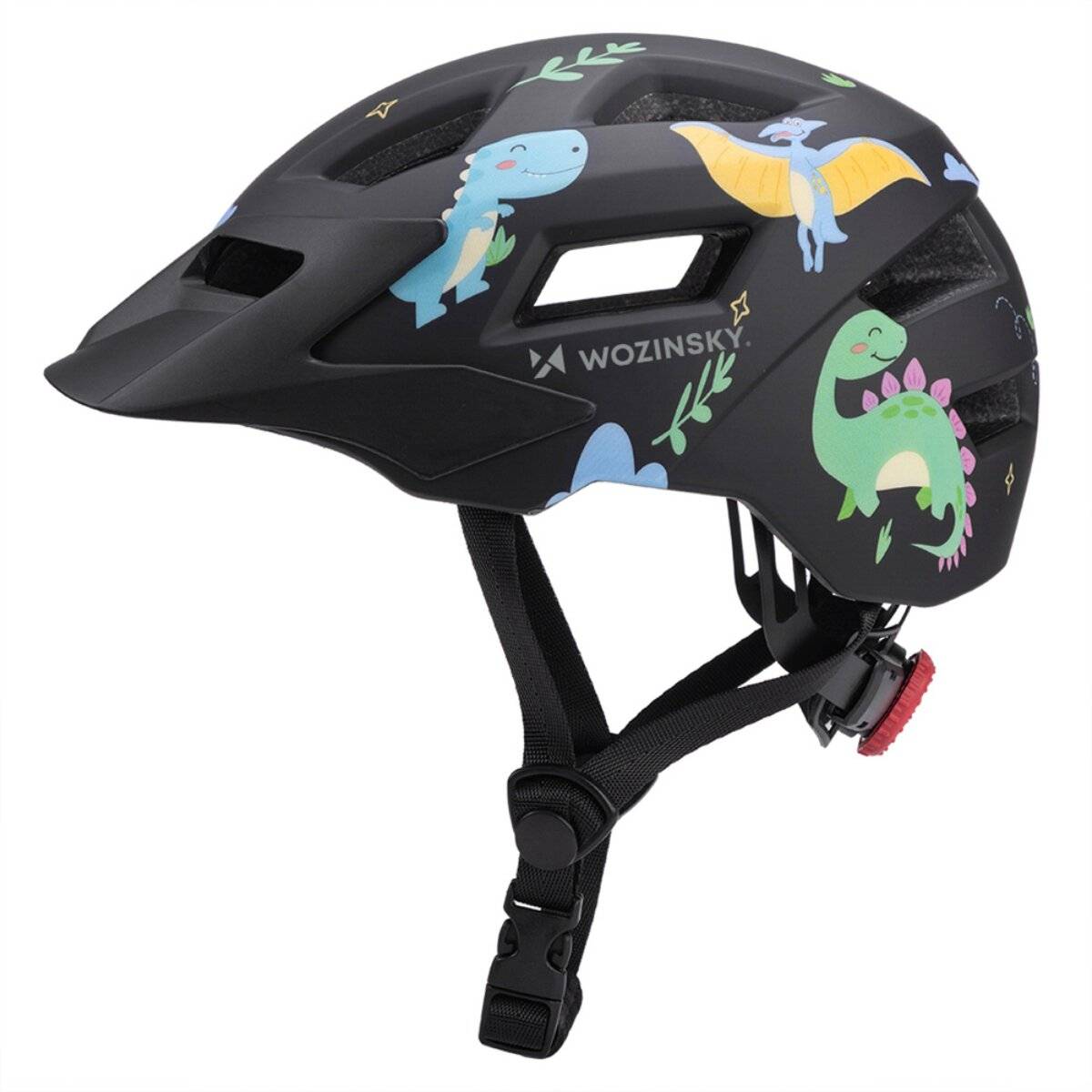 Wozinsky Kinder-Mountainbikehelm mit abnehmbarem Visier 360° System XS Schwarz