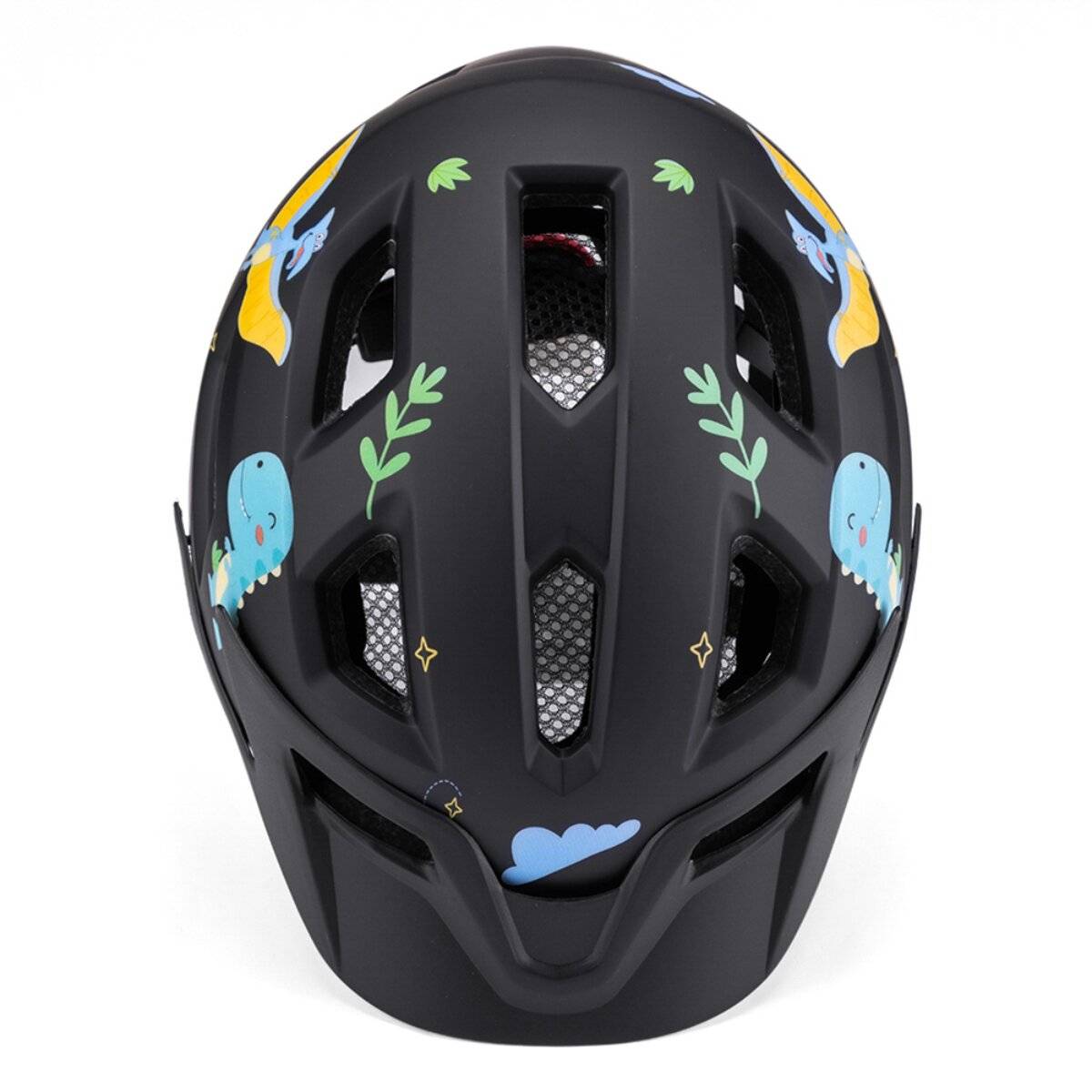 Wozinsky Kinder-Mountainbikehelm mit abnehmbarem Visier 360° System XS Schwarz